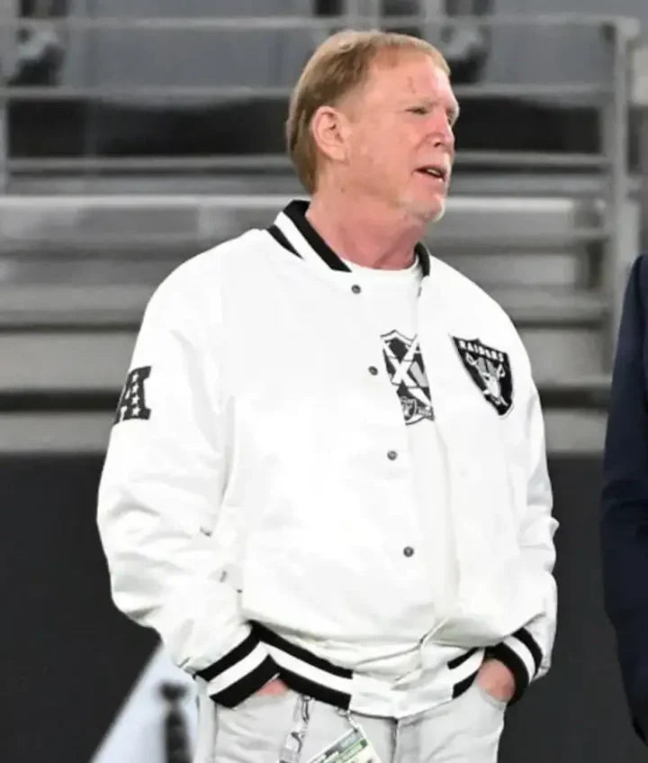 Mark Davis NFL Preseason 2025 Raiders Bomber Jacket