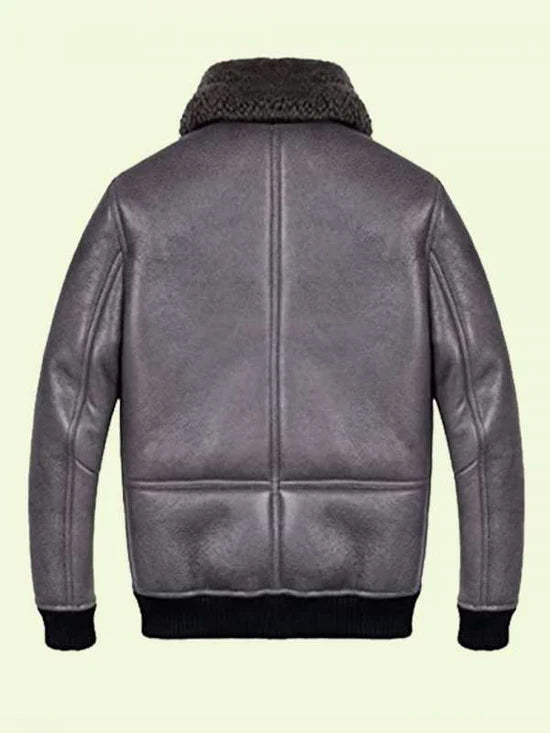 Men’s Grey Shearling Jacket