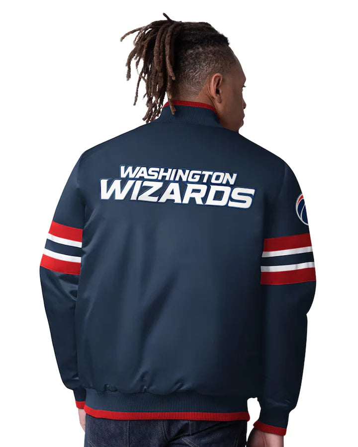 Men’s Washington Wizards Navy Scout Satin Jacket