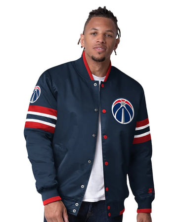 Men’s Washington Wizards Navy Scout Satin Jacket