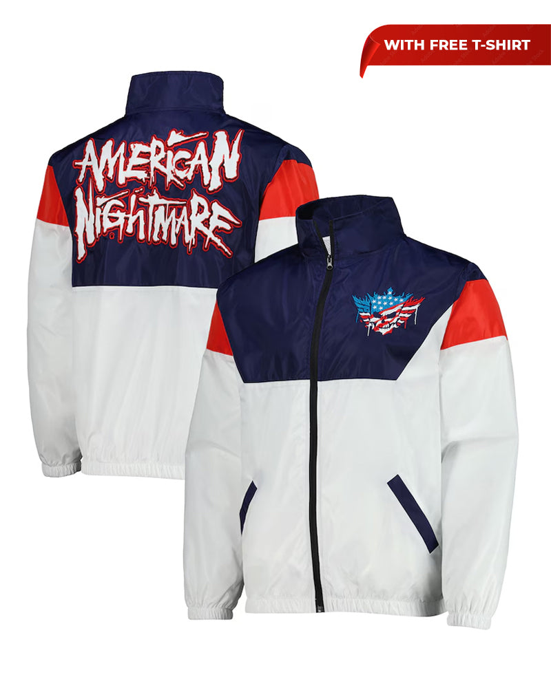 Men’s White Cody Rhodes American Nightmare Full-Zip Windbreaker Jacket