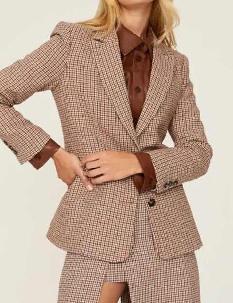 Michelle Taylor Dope Thief s01 Houndstooth Blazer