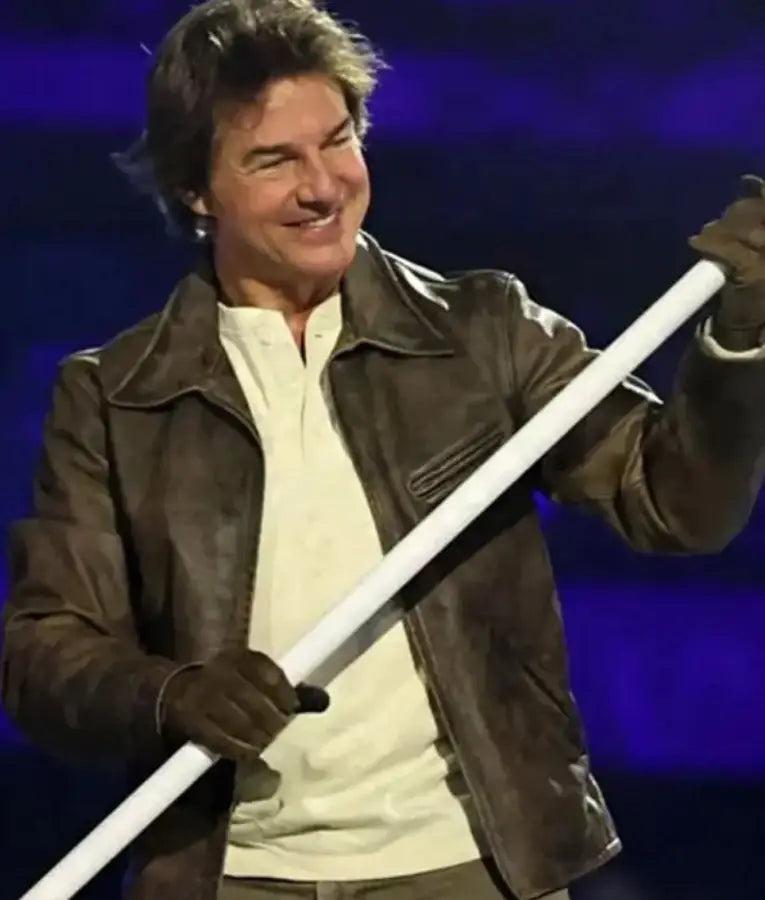 Mission Impossible The Final Reckoning Ethan Hunt Brown Leather Jacket
