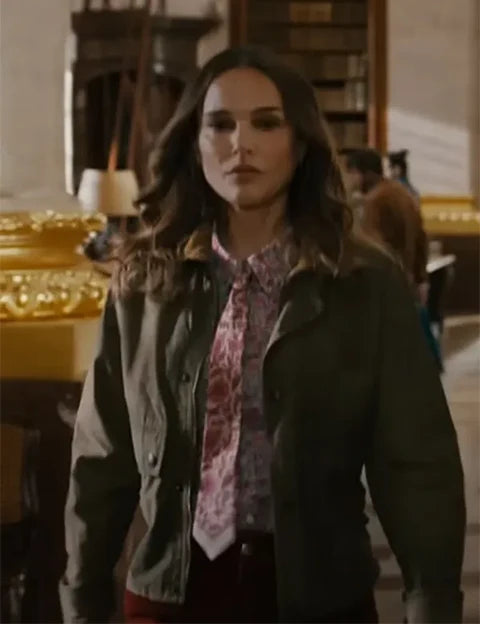 Natalie Portman Fountain of Youth Green Cotton Jacket