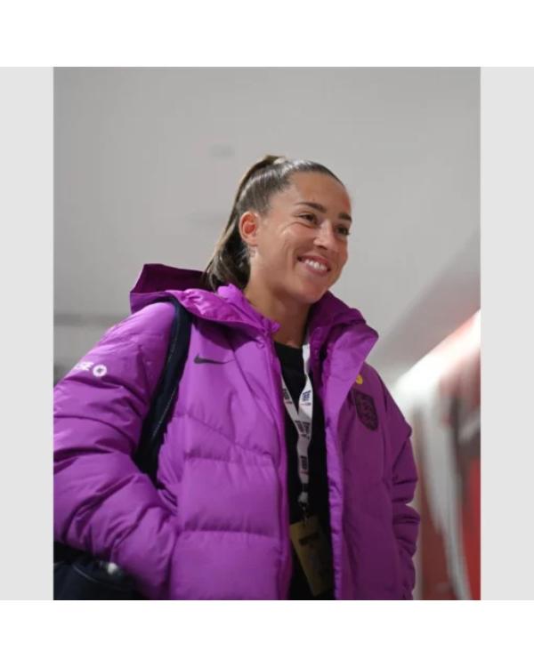National Football England Lionesses Purple Puffer Jacket
