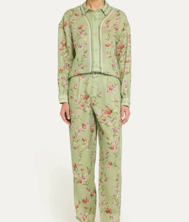 New York Living Tamron Hall Green Shirt