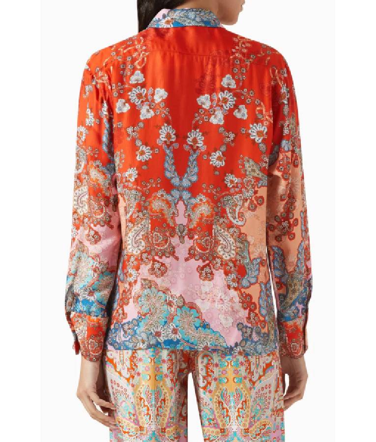 I Jack Wright S01 Nikki Amuka-Bird Red Paisley Floral Shirt