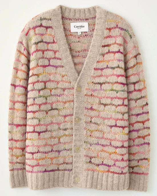 No Good Deed 2024 O-T Fagbenle Beige Patterned Cardigans
