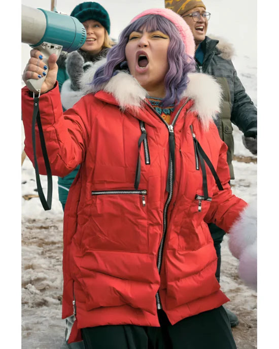 North of North Zorga Qaunaq Red Puffer Coat