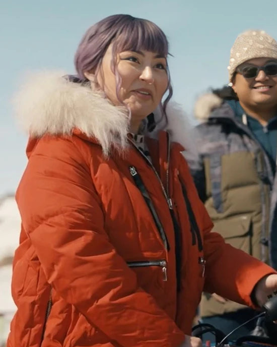 North of North Zorga Qaunaq Red Puffer Coat