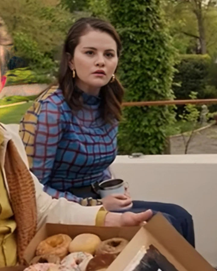 Only-Murders-In-The-Building-S04-Selena-Gomez-Plaid-Top