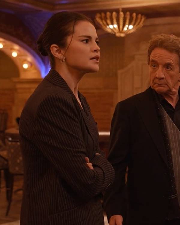 Only Murders in the Building Selena Gomez Pinstripes Blazer