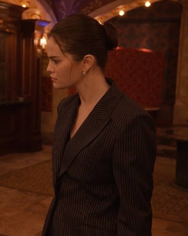 Only Murders in the Building Selena Gomez Pinstripes Blazer