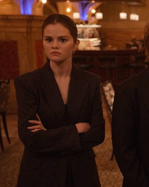 Only Murders in the Building Selena Gomez Pinstripes Blazer