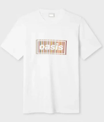 Paul Smith X Oasis White Stripe Logo T-Shirt