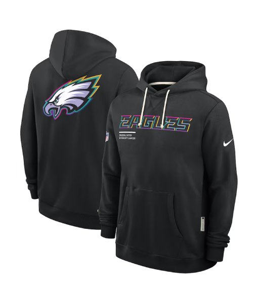 Philadelphia Eagles 2025 Black Crucial Catch Hoodie