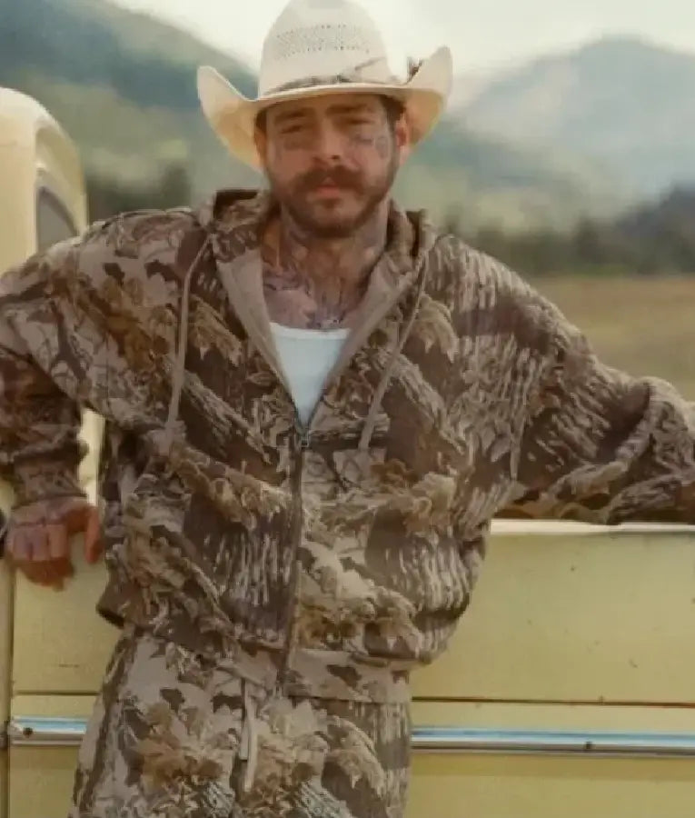 Post Malone Skims Realtree Camo Hoodie