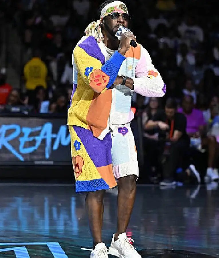 Rapper Young Dro Performance Multicolor Cardigan