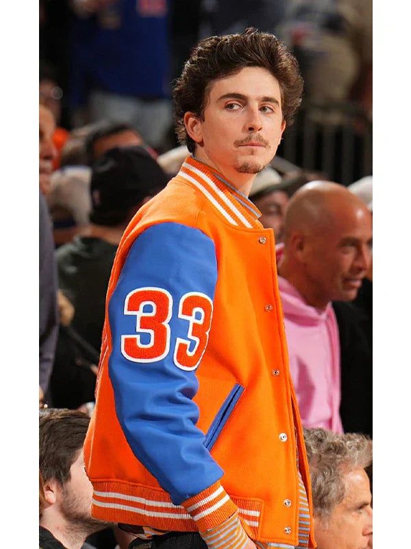Timothee Chalamet Chrome Hearts Varsity Jacket