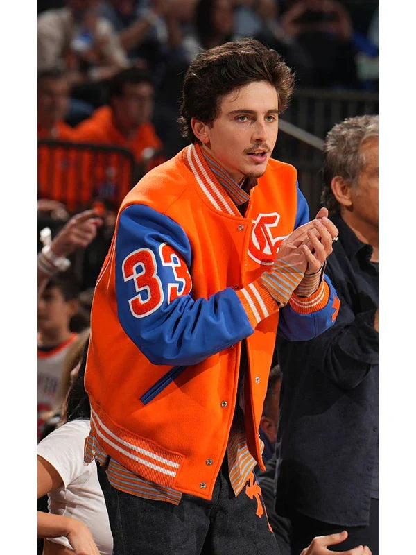 Timothee Chalamet Chrome Hearts Varsity Jacket