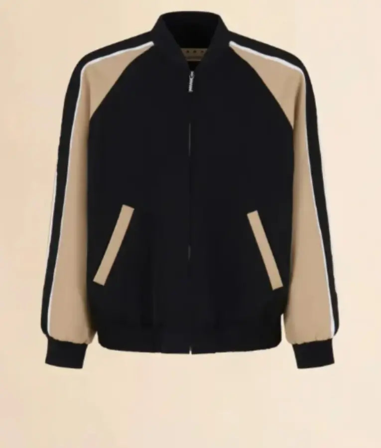 Marni Black wool Colourblock Bomber Jacket