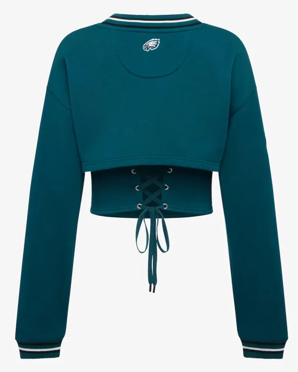 Philadelphia Eagles Midnight Green Fleece Shrug Cami