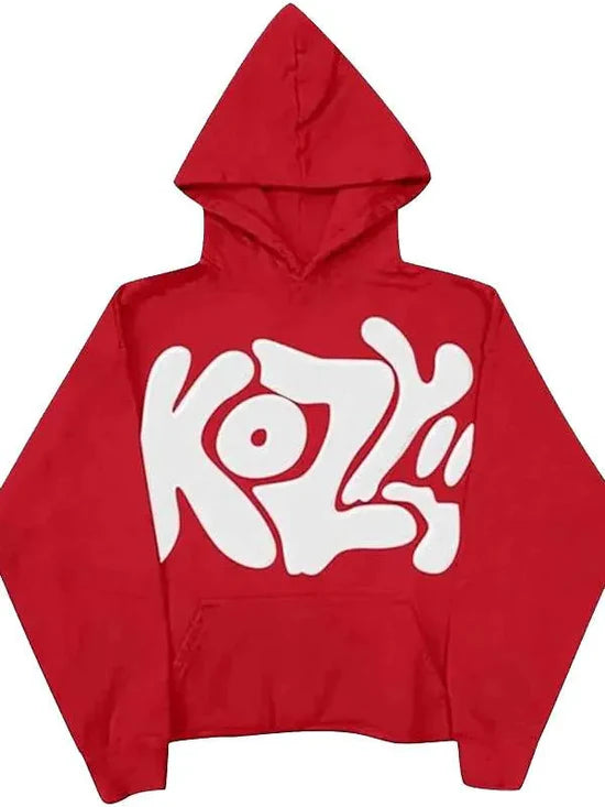 Red y2k kozy hoodie