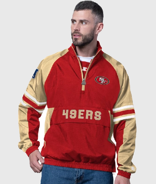San Francisco 49ers Starter Prospect Half-Zip Jacket