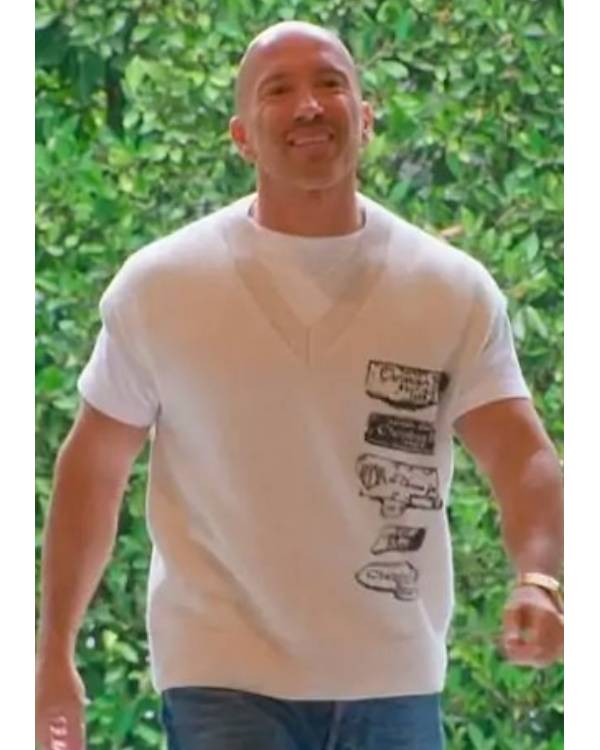 Selling Sunset Jason Oppenheim White Printed Vest