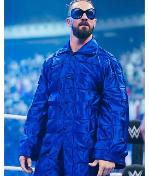 WWE Seth Rollins Friday Night Blue Quilted Suit