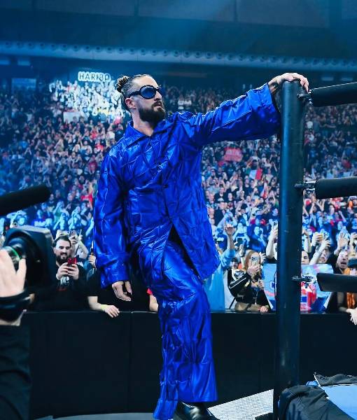 WWE Seth Rollins Friday Night Blue Quilted Suit