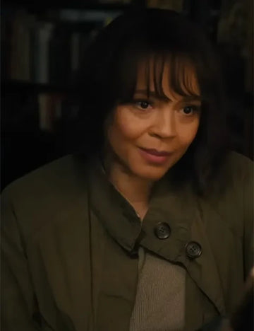 Carmen Ejogo Fountain of Youth Green Cotton Jacket