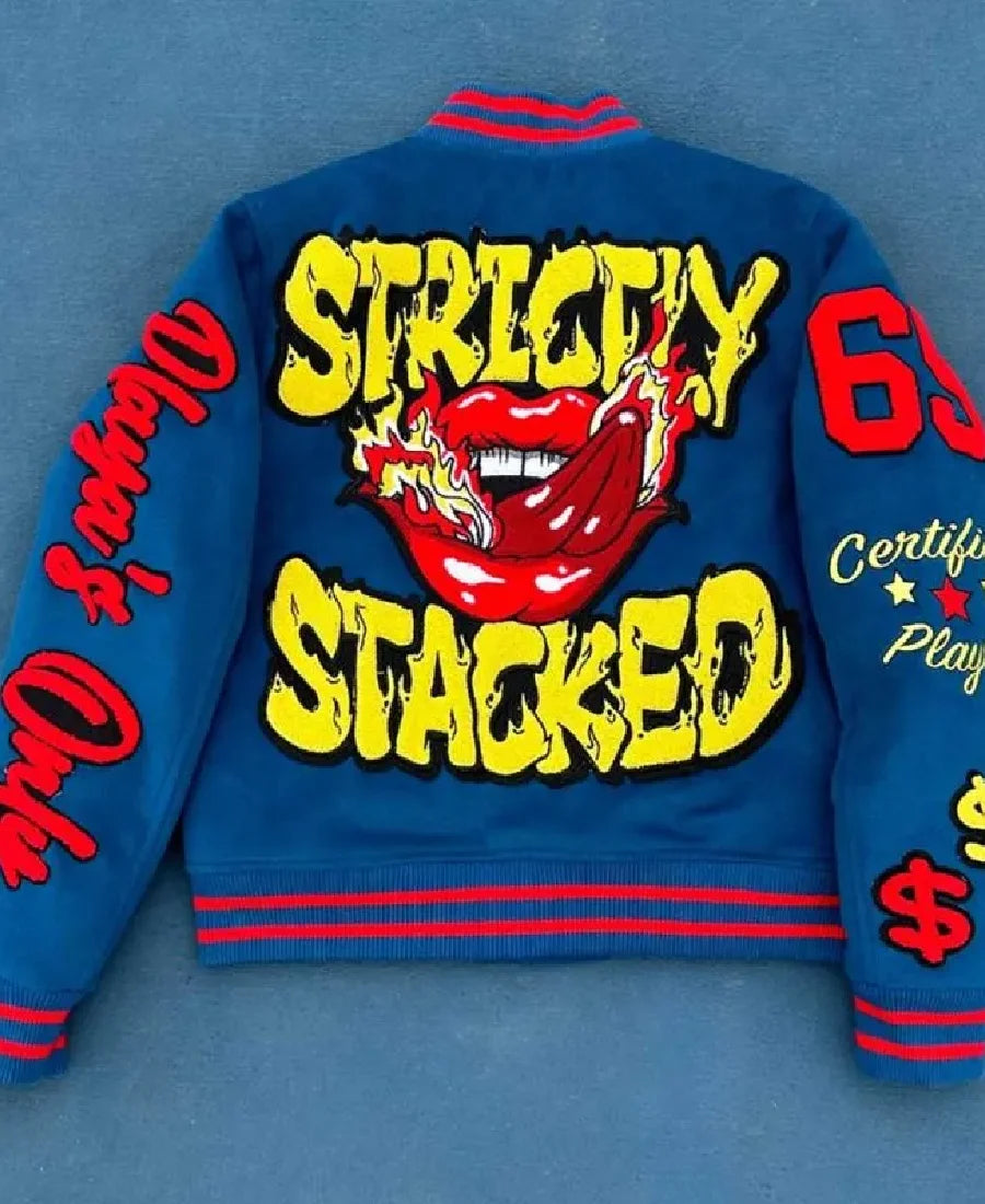 Strictly Stacked Playa’s Only Wool Varsity Jacket