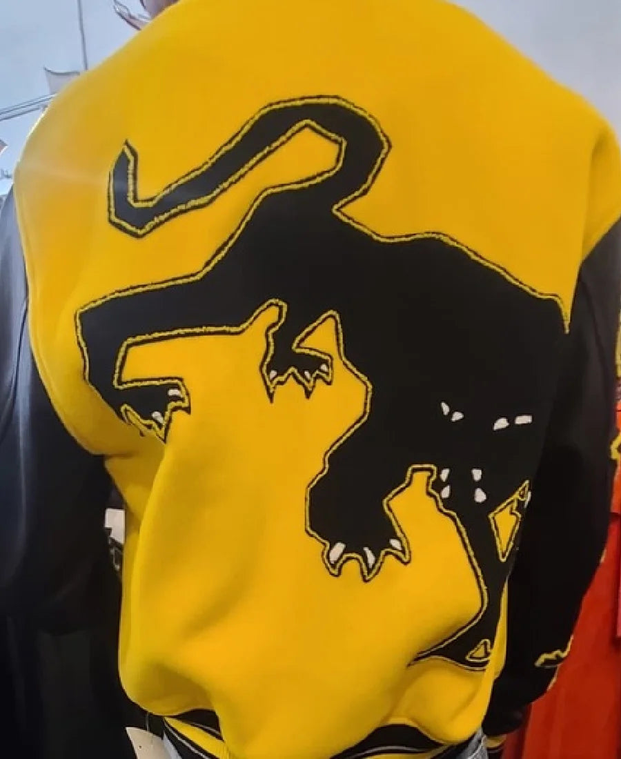 2022 Rare Louis Vuitton Yellow & Black Varsity Jacket