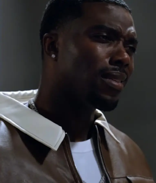 Sistas S09 White Collar Brown Leather Jacket