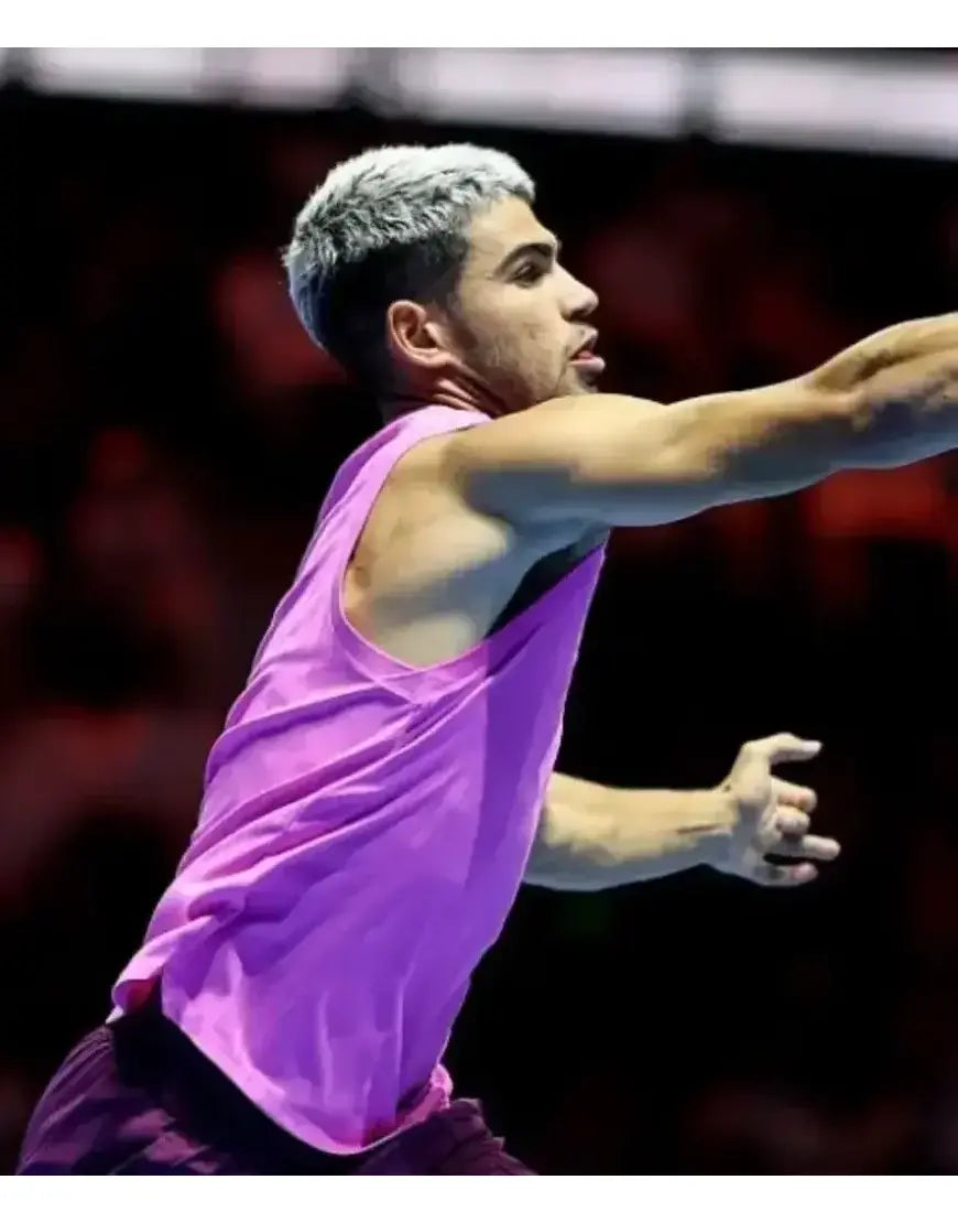 Carlos Alcaraz Six Kings Slam 2025 Pink Tank Top