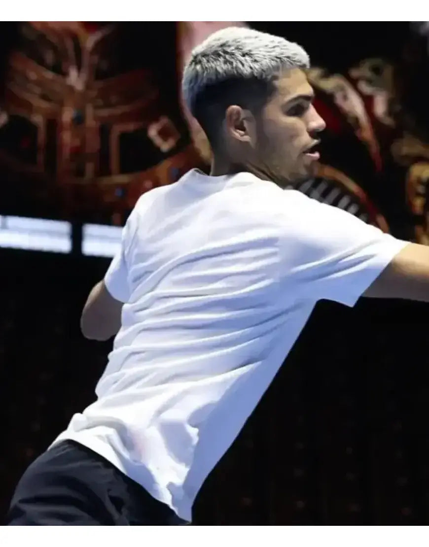 Carlos Alcaraz Six Kings Slam 2025 White T-Shirt