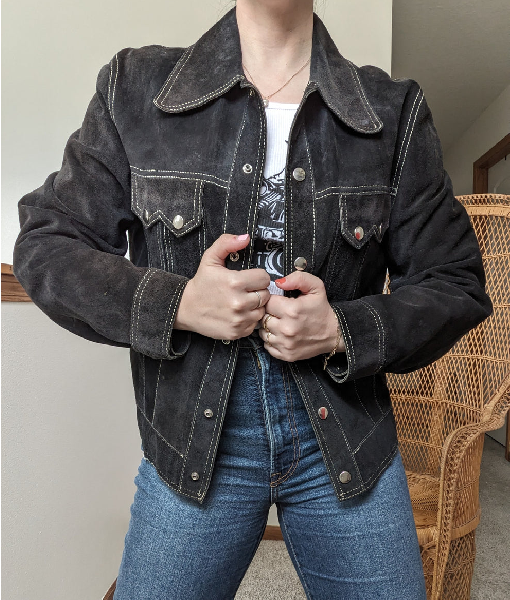 Smartypants S02 Blue Suede Contrast Stitch Jacket