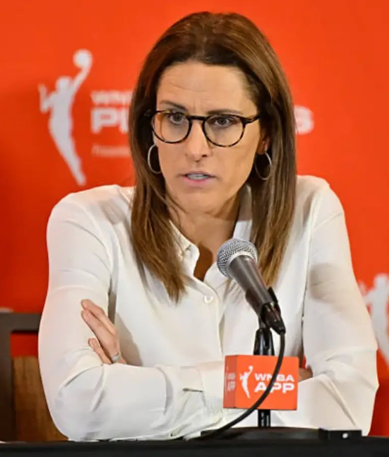 Stephanie White 2025 WNBA Playoffs Semifinal White Shirt