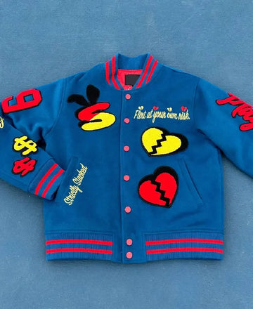 Strictly Stacked Playa’s Only Wool Varsity Jacket