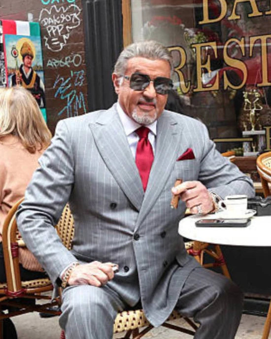 Sylvester Stallone NYC 2025 Grey Blazer