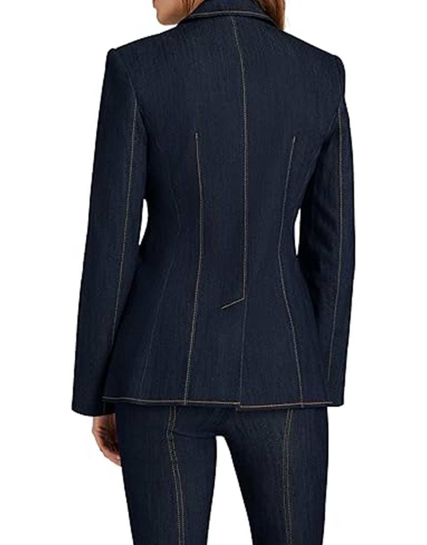 Access Hollywood 2025 Tina Knowles Embellished Bow Sleeve Blazer