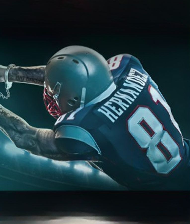 American Sports Story Aaron Hernandez 81 Jersey