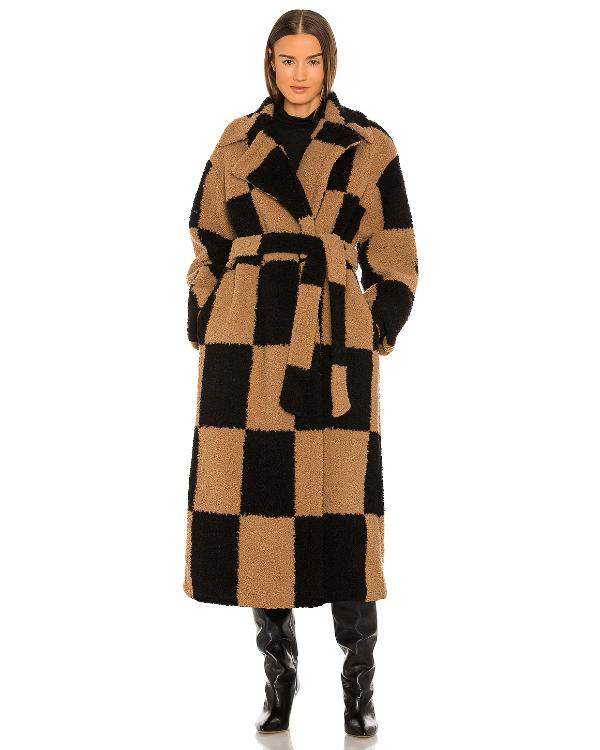 Down Home Fab S03 Chelsea DeBoer Beige & Black Checkered Coat
