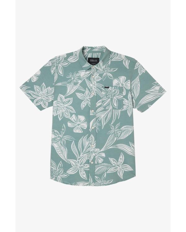 Love Hotel S01 Green Floral Shirt