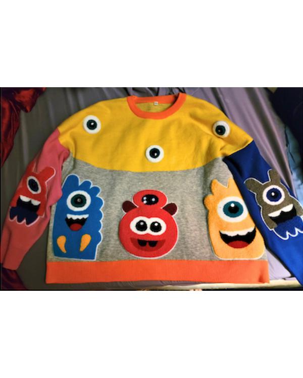 Americas Got Talent S20 Mama Duke Multicolor Monster Sweater