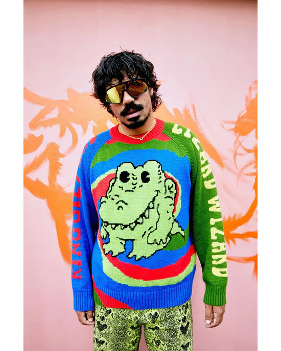 Great Celebrity Bake Off S08 Noel Fielding Aligator Sweater