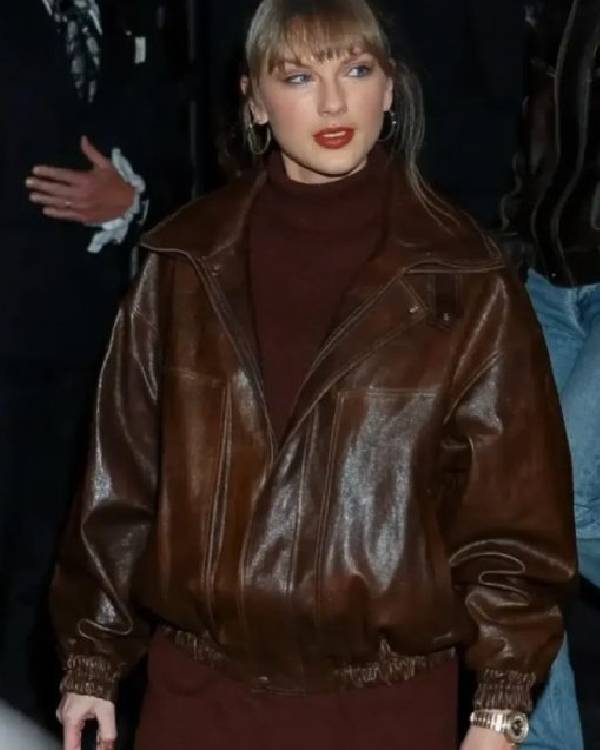 Taylor Swift Brown Bomber Jacket