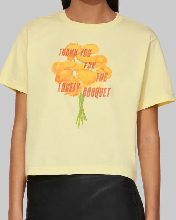 Thank You For The Lovely Bouquet Cropped T-Shirt