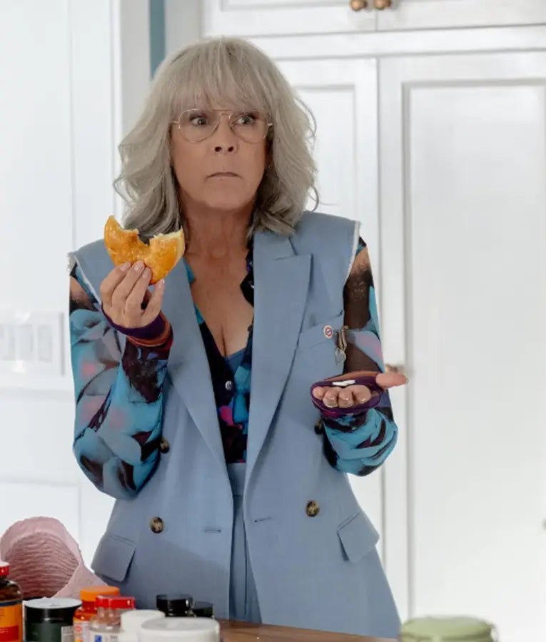 Freakier Friday Jamie Lee Curtis Blue Blazer